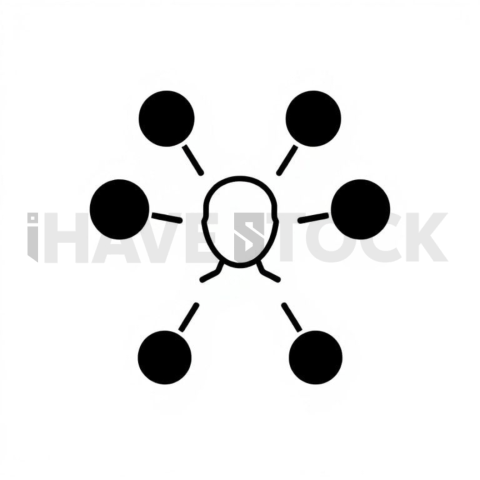 Business & marketing vector icon — team alignment, premium minimal svg, 0 75px stroke, sharp corner system #0110