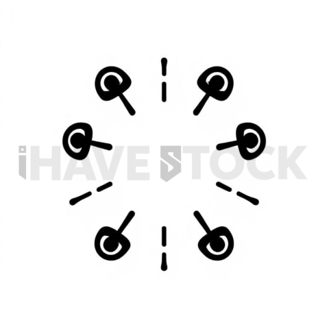 Business & marketing vector icon — viral share, premium minimal svg, uniform stroke balance, rounded corner system #0039