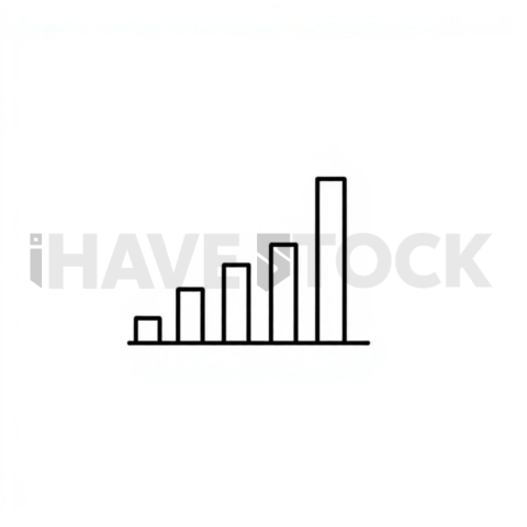 Business & marketing vector icon — bar chart analytics, minimal outline, 0 5px stroke, balanced visual weight #0120