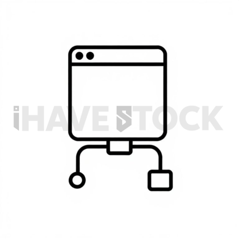 Business & marketing vector icon — content strategy, flat geometric, 0 5px stroke, rounded corner system #0068