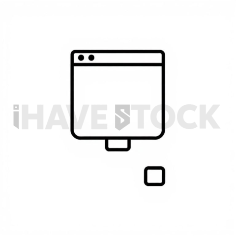 Business & marketing vector icon — content strategy, thin stroke outline, 1px stroke, sharp corner system #0186
