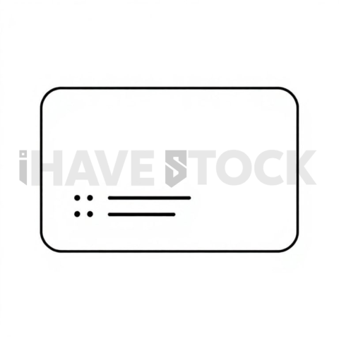 Business & marketing vector icon — crm contact card, minimal outline, 1px stroke, perfect geometric symmetry #0137
