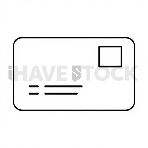 Business & marketing vector icon — crm contact card, premium minimal svg, 0 5px stroke, pixel crisp edges #0198