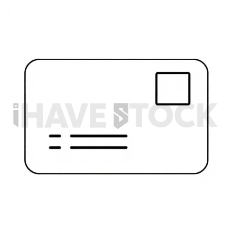 Business & marketing vector icon — crm contact card, minimal outline, 1px stroke, pixel crisp edges #0062