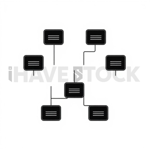 Business & marketing vector icon — customer journey map, minimal outline, 0 75px stroke, pixel crisp edges #0041