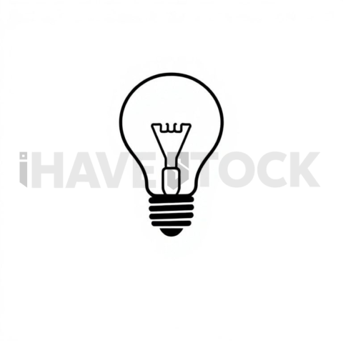Business & marketing vector icon — idea lightbulb, duotone flat, 0 5px stroke, pixel crisp edges #0180