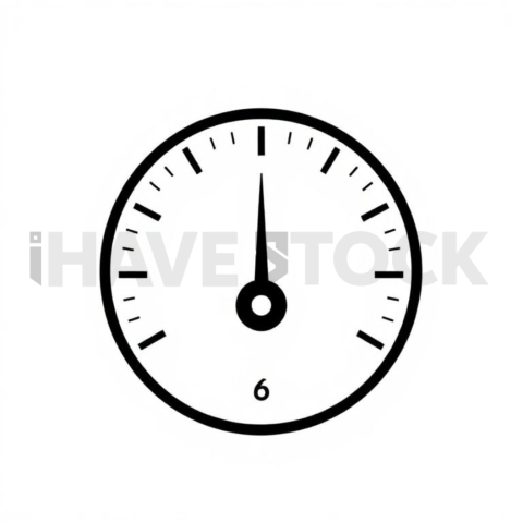 Business & marketing vector icon — kpi gauge, thin stroke outline, 0 5px stroke, balanced visual weight #0105