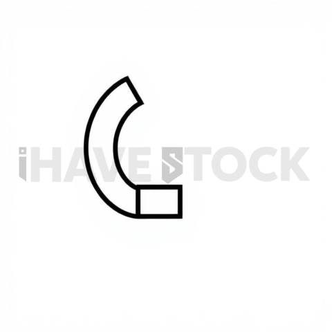 Business & marketing vector icon — lead magnet, minimal outline, 0 5px stroke, sharp corner system #0014