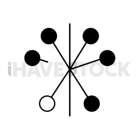 Business & marketing vector icon — market segmentation, flat geometric, 0 75px stroke, balanced visual weight #0165(2)