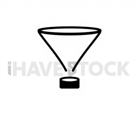 Business & marketing vector icon — marketing funnel, bold glyph, uniform stroke balance, balanced visual weight #0060