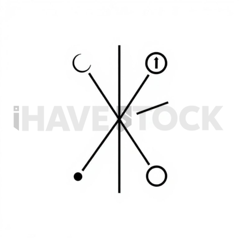 Business & marketing vector icon — market segmentation, monoline, 1px stroke, rounded corner system #0002