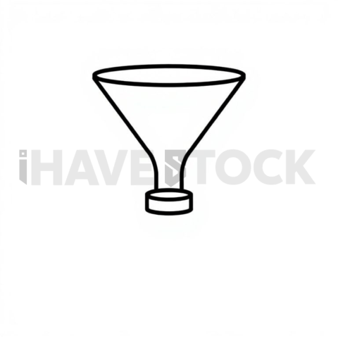 Business & marketing vector icon — marketing funnel, thin stroke outline, uniform stroke balance, balanced visual weight #0141