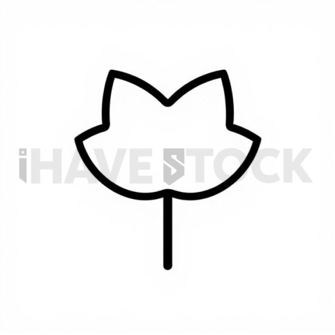 Business & marketing vector icon — organic reach, minimal outline, uniform stroke balance, rounded corner system #0074