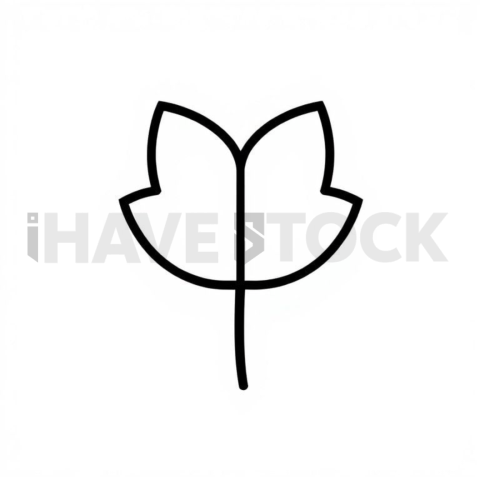 Business & marketing vector icon — organic reach, ultra thin line, 0 75px stroke, rounded corner system #0019