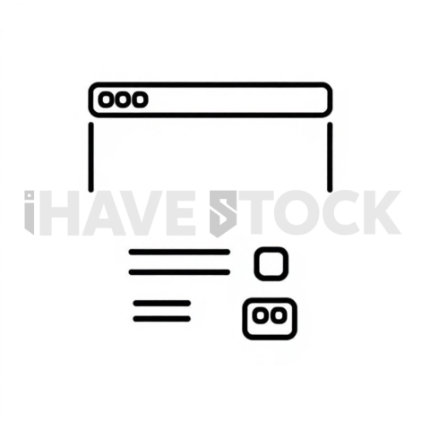 Business & marketing vector icon — paid ads, minimal outline, 0 5px stroke, pixel crisp edges #0009