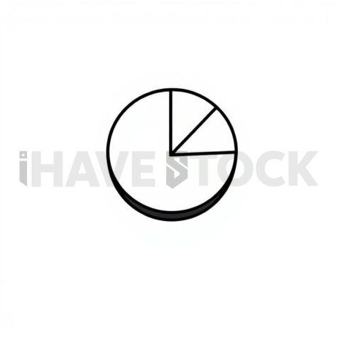 Business & marketing vector icon — pie chart slice, minimal outline, 1px stroke, balanced visual weight #0143