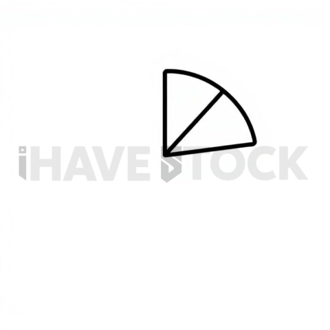 Business & marketing vector icon — pie chart slice, minimal outline, uniform stroke balance, rounded corner system #0156