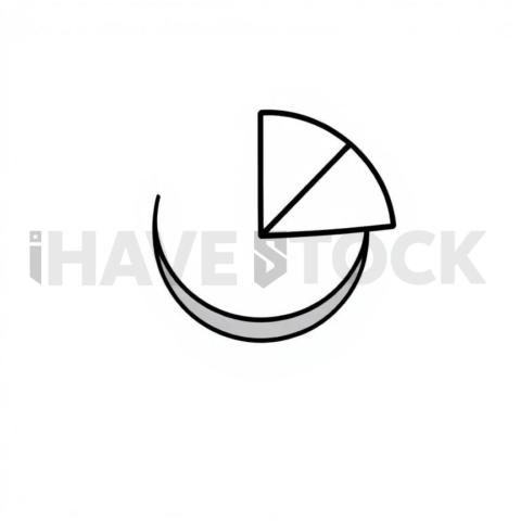 Business & marketing vector icon — pie chart slice, solid filled shape, 0 75px stroke, pixel crisp edges #0066