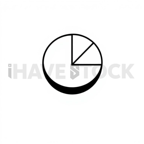 Business & marketing vector icon — pie chart slice, solid filled shape, 0 5px stroke, balanced visual weight #0017