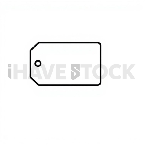 Business & marketing vector icon — pricing tag, solid filled shape, 1px stroke, sharp corner system #0154