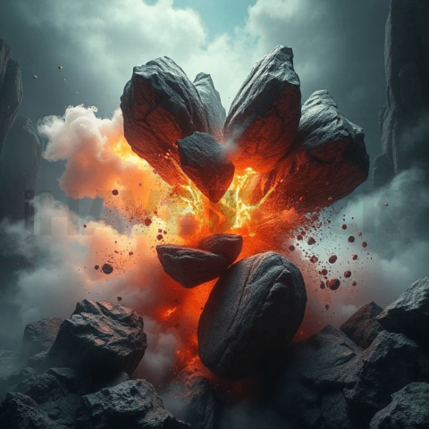 Abyssal Granite Fractal Explosion Background