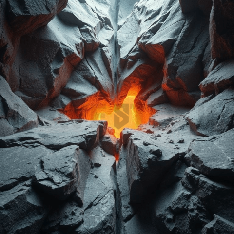 Abyssal Granite Pressure Fracture Background