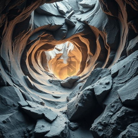 Abyssal Granite Spiral Displacement Background