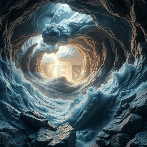 Abyssal Granite Wave Vortex Background