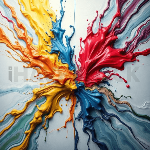 Acrylic Paint Angular Break Background