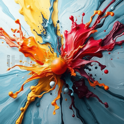 Acrylic Paint Compression Shatter Background