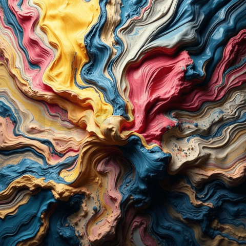 Acrylic Paint Abyssal Fold Background