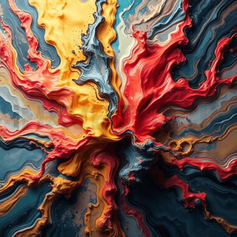 Acrylic Paint Heat Warp Background