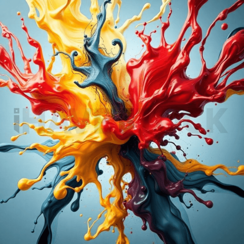 Acrylic Paint Lens Distortion Background