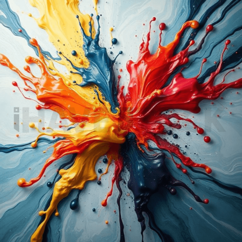 Acrylic Paint Pressure Fracture Background