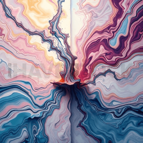 Acrylic Paint Ripple Displacement Background