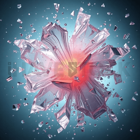 Acrylic Resin Compression Shatter Background