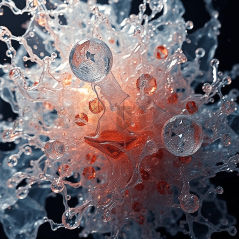 Acrylic Resin Chaotic Mosaic Background