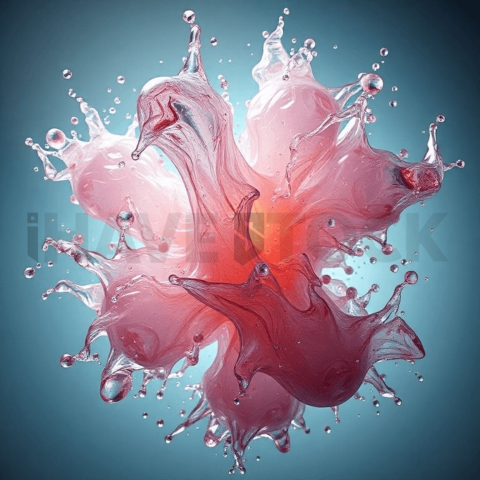 Acrylic Resin Deformation Cascade Background