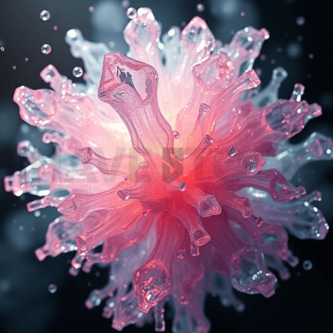 Acrylic Resin Crystal Bloom Background