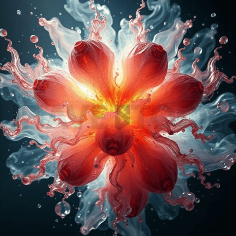 Acrylic Resin Fractal Explosion Background