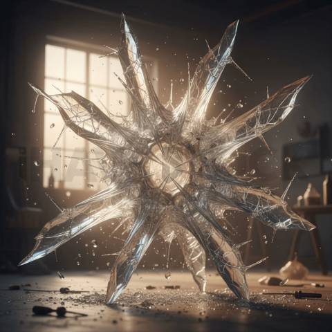 Acrylic Resin Fracture Bloom Background