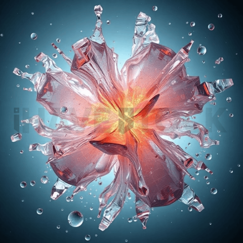 Acrylic Resin Pressure Fracture Background