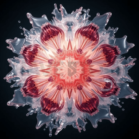 Acrylic Resin Radial Implosion Background