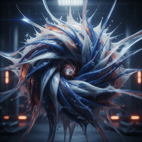 Acrylic Resin Spiral Displacement Background