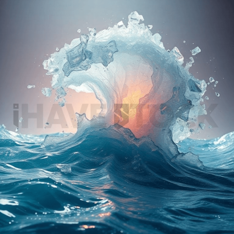 Acrylic Resin Wave Collapse Background