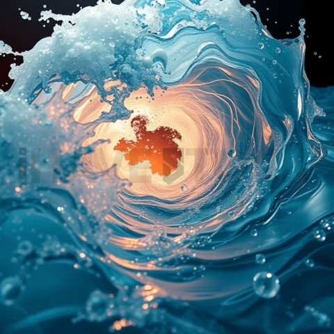 Acrylic Resin Wave Vortex Background