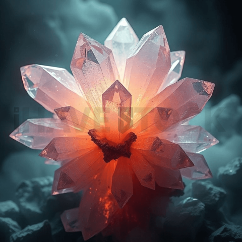 Arcane Quartz Crystal Bloom Background