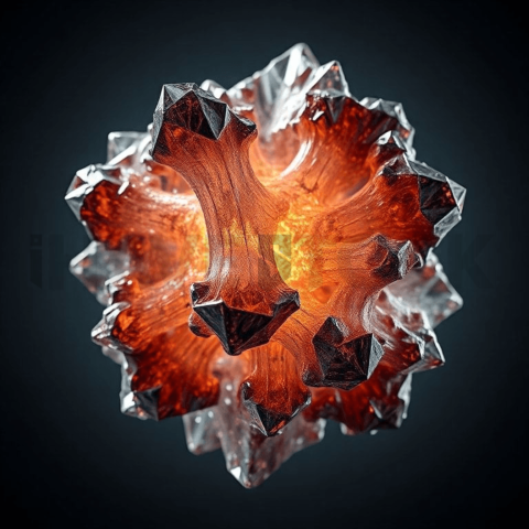 Bismuth Crystal Abyssal Fold Background