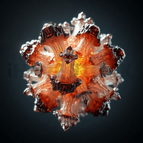 Bismuth Crystal Directional Stretch Background