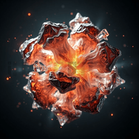 Bismuth Crystal Energy Twist Background